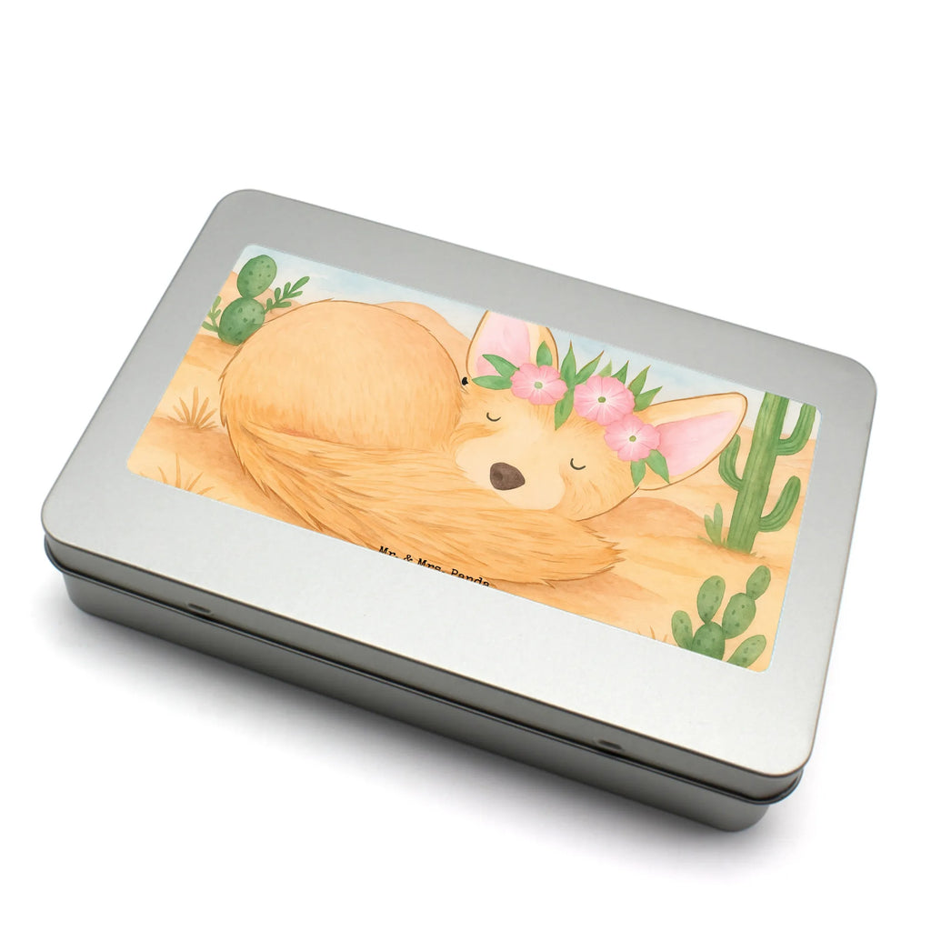 Puzzle Wüstenfuchs Blumen Design Puzzle, Afrika, Wildtiere, Wüstenfuchs, Wüste, Blumen, Blumenkranz, Glücklich