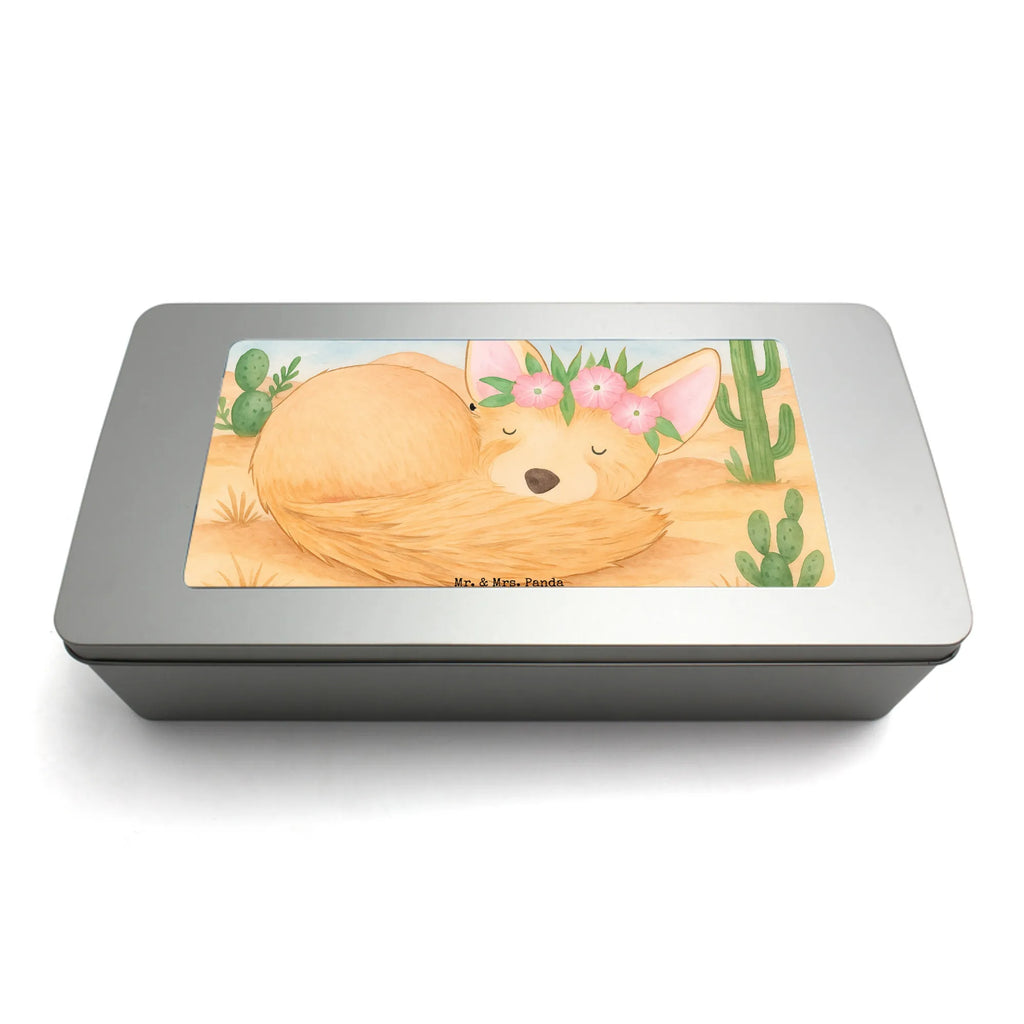 Puzzle Wüstenfuchs Blumen Design Puzzle, Afrika, Wildtiere, Wüstenfuchs, Wüste, Blumen, Blumenkranz, Glücklich