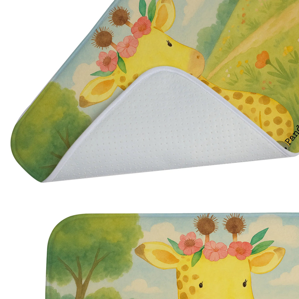 Badematte Giraffe Blumenkranz Design Badematte, Badteppich, Duschvorleger, Badezimmerteppich, Badezimmermatte, Badvorleger, Duschmatte, Duschteppich, Badteppiche, Badgarnitur, Badematten, Teppich Badezimmer, Badezimmermatten, Afrika, Wildtiere, Giraffe, Blumenkranz, Abenteurer, Selbstliebe, Freundin