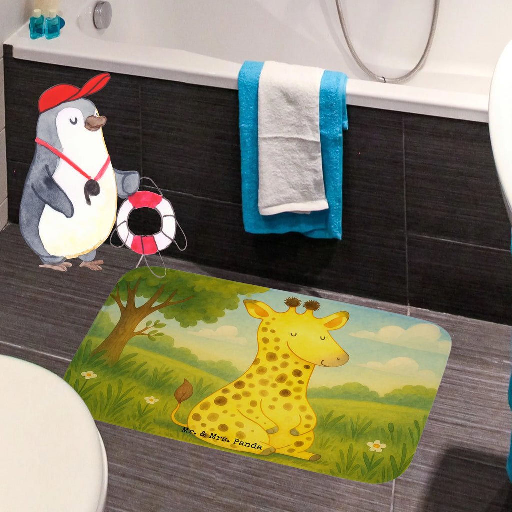 Bath mat giraffe Satisfied Design Badematte, Badteppich, Duschvorleger, Badezimmerteppich, Badezimmermatte, Badvorleger, Duschmatte, Duschteppich, Badteppiche, Badgarnitur, Badematten, Teppich Badezimmer, Badezimmermatten, Afrika, Wildtiere, Giraffe, Zufrieden, Glück, Abenteuer