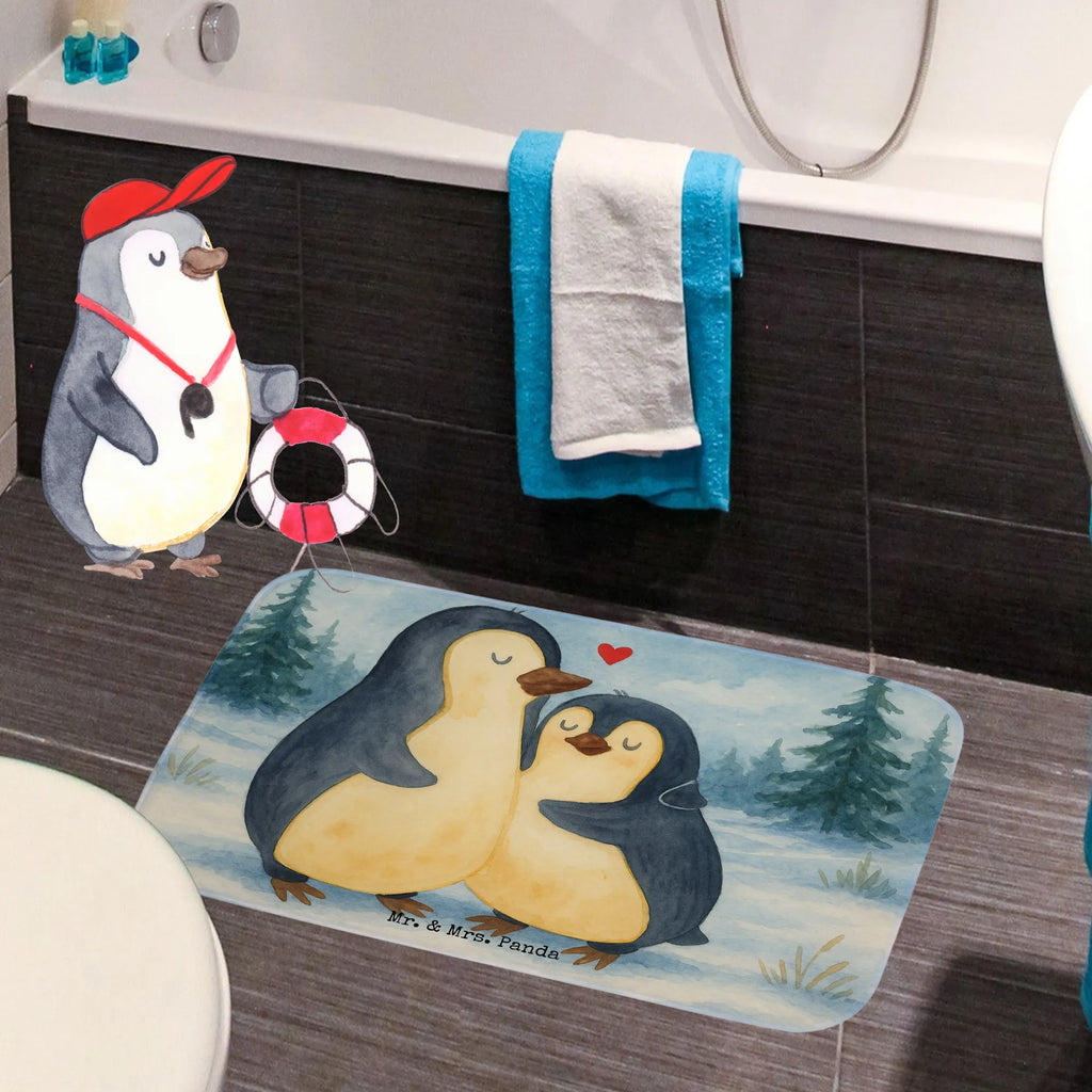 Bath mat Penguin embrace Design Badematte, Badteppich, Duschvorleger, Badezimmerteppich, Badezimmermatte, Badvorleger, Duschmatte, Duschteppich, Badteppiche, Badgarnitur, Badematten, Teppich Badezimmer, Badezimmermatten, Pinguin, Liebe, Liebespaar, Liebesbeweis, Liebesgeschenk, Verlobung, Jahrestag, Hochzeitstag, Hochzeit, Hochzeitsgeschenk