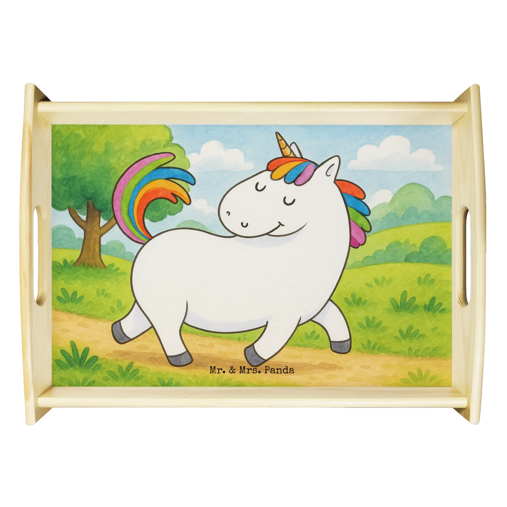 Serviertablett Einhorn Stolzieren Design Serviertablett, Tablett, Holztablett, Küchentablett, Dekotablett, Frühstückstablett, Einhorn, Einhörner, Einhorn Deko, Unicorn, stolz, anders, bunt, Pferd, Reiter, Reiten, Freundin, Geschenk