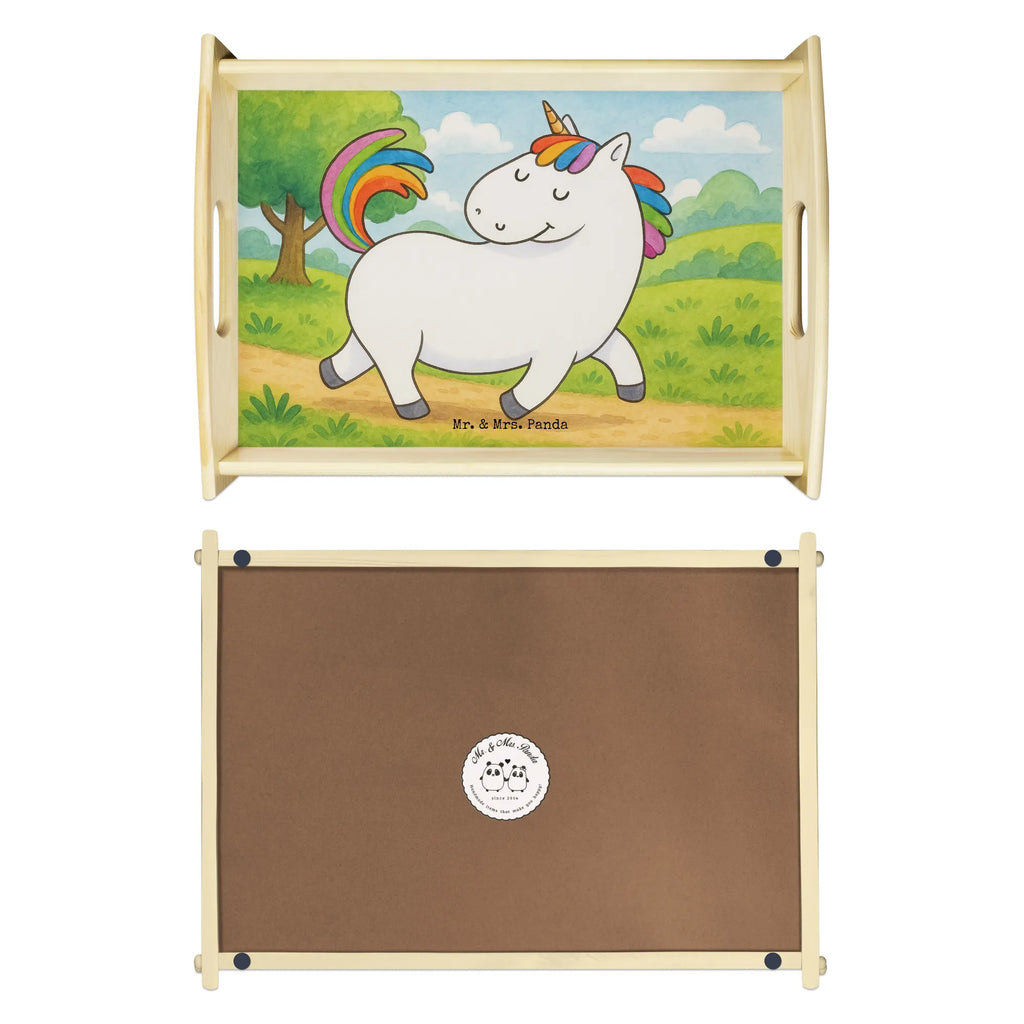 Serviertablett Einhorn Stolzieren Design Serviertablett, Tablett, Holztablett, Küchentablett, Dekotablett, Frühstückstablett, Einhorn, Einhörner, Einhorn Deko, Unicorn, stolz, anders, bunt, Pferd, Reiter, Reiten, Freundin, Geschenk