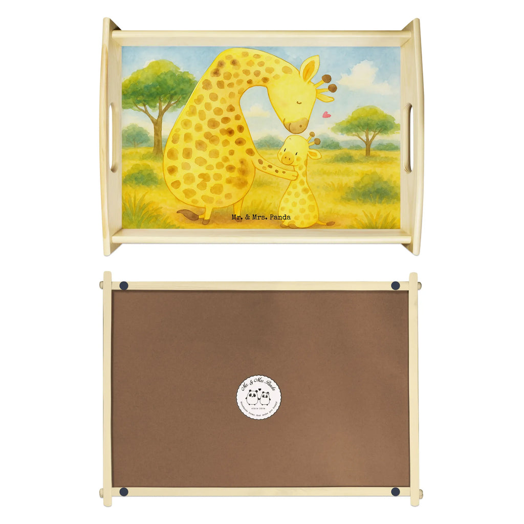 Serviertablett Giraffe Kind Design Serviertablett, Tablett, Holztablett, Küchentablett, Dekotablett, Frühstückstablett, Afrika, Wildtiere, Giraffe, Kind, Mutter, Mama, Tochter, Sohn, Lieblingsmensch