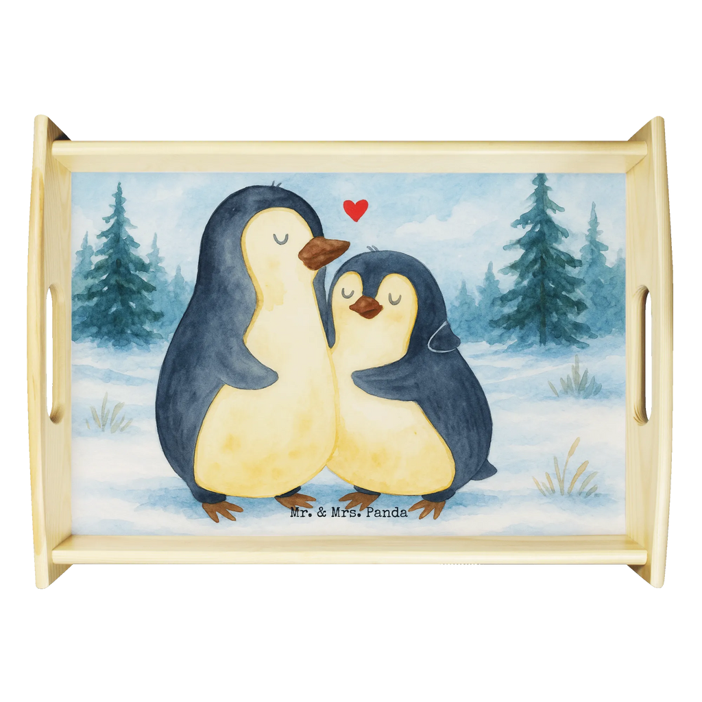 Serviertablett Pinguin umarmen Design