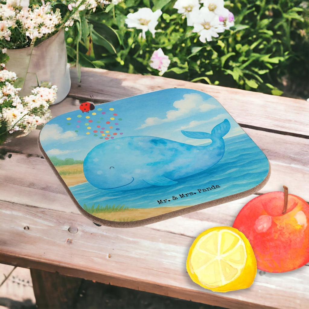 Untersetzer Wal Konfetti Design