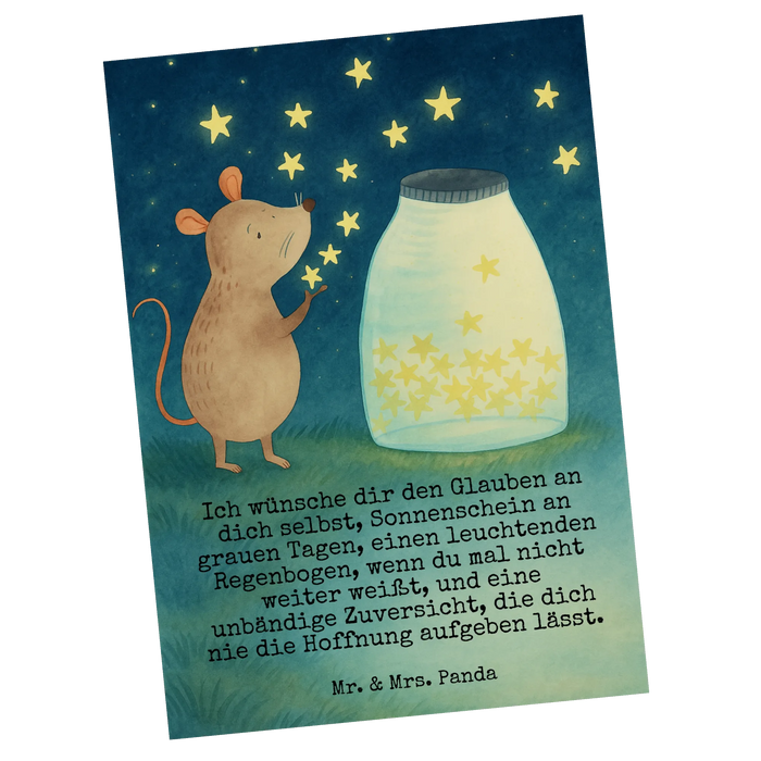Postcard Mouse Stars Design