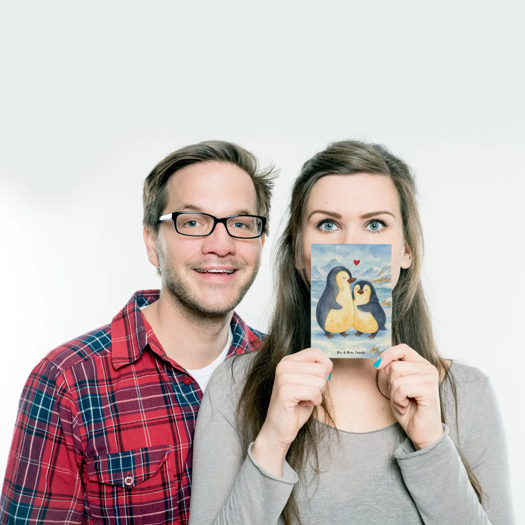 Pocztówka Pingwin przytulać Design einzelkarte, Postkarten, kunstkarte, Motivkarte, Grußkarte, Designkarte, Fotokarte, Kunstkarten, Postkarte, Ansichtskarten, spruchkarte, bildkarte, Ansichtskarte, Pinguin, Liebesbeweis, Hochzeitsgeschenk, Liebe, Liebespaar, Hochzeit, Jahrestag, Hochzeitstag, Verlobung, Liebesgeschenk