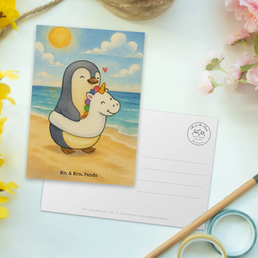 Postkarte Pinguin Schwimmring Design Dankeskarte, Einladungskarten Geburtstag, Ansichtskarte, Einladung Geburtstag, Einladung, Grußkarte, Einladungskarte, Ansichtskarten, Geschenkkarte, Karte, Postkarte, Geburtstagskarte, Sommer, Sommermotive, Urlaubsmotive, Produkte für Urlauber, Sommer Produkte