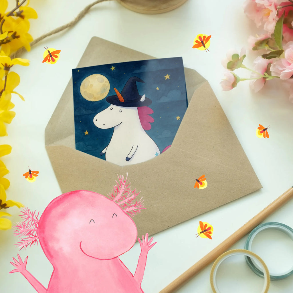 Grußkarte Einhorn Hexe Design Grußkarte, Klappkarte, Einladungskarte, Glückwunschkarte, Hochzeitskarte, Geburtstagskarte, Karte, Ansichtskarten, Einhorn, Einhörner, Einhorn Deko, Unicorn, Frau, Ehefrau, Hexe, Teufel, Engel, Verrückte, Freundin, Leben, Zicke