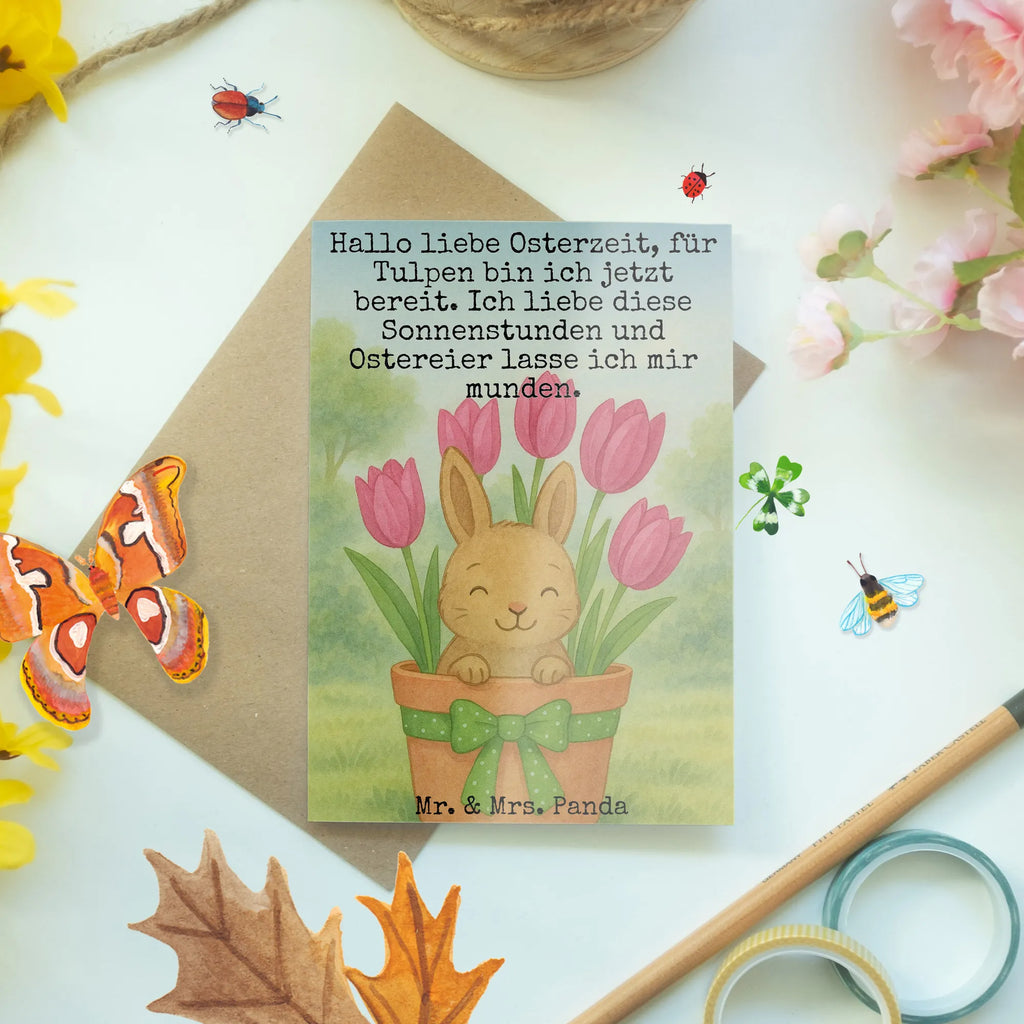 Grußkarte Hase Tulpen Design Grußkarte, Klappkarte, Einladungskarte, Glückwunschkarte, Hochzeitskarte, Geburtstagskarte, Karte, Ansichtskarten, Ostern, Osterhase, Ostergeschenke, Osternest, Osterdeko, Geschenke zu Ostern, Ostern Geschenk, Ostergeschenke Kinder, Ostern Kinder, Hase, Ostergeschenk, Tulpen, Blumenstrauß, Alternative zu Blumen