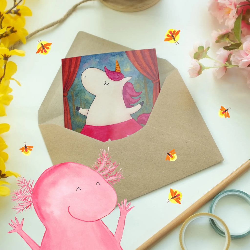 Greetings card unicorn ballerina Design Grußkarte, Klappkarte, Einladungskarte, Glückwunschkarte, Hochzeitskarte, Geburtstagskarte, Karte, Ansichtskarten, Einhorn, Einhörner, Einhorn Deko, Unicorn, Tanzen, Ballerina, Party, Wohnung, Spaß, Feiern, Geburtstag, Tänzerin, Lebenslust, Lebensfreude