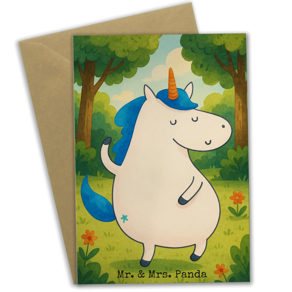 Grußkarte Einhorn Mann Design Grußkarte, Klappkarte, Einladungskarte, Glückwunschkarte, Hochzeitskarte, Geburtstagskarte, Karte, Ansichtskarten, Einhorn, Einhörner, Einhorn Deko, Unicorn, cool, Mann, Freundin, Familie, bester Freund, BFF, Party, hübsch, beste