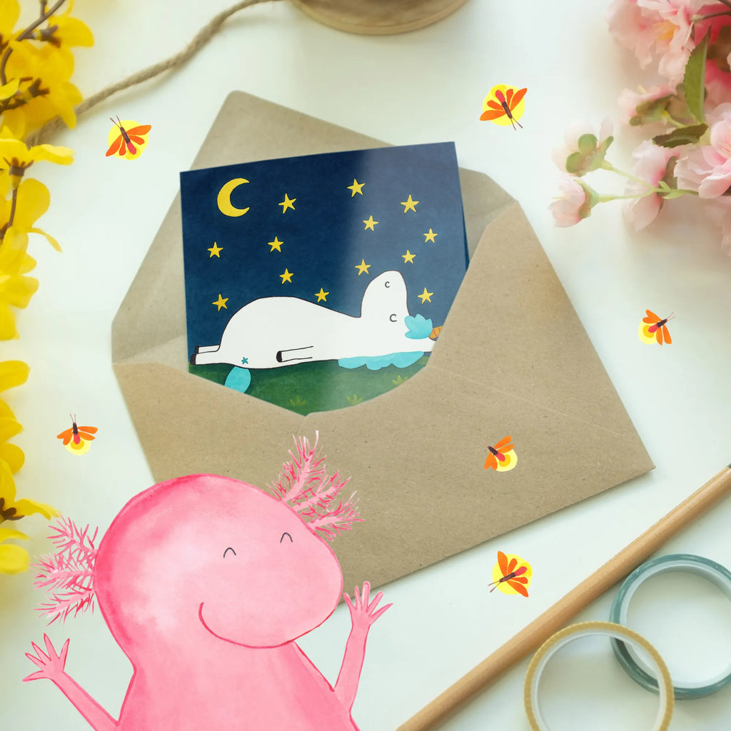 Greetings card unicorn starry sky Design Grußkarte, Klappkarte, Einladungskarte, Glückwunschkarte, Hochzeitskarte, Geburtstagskarte, Karte, Ansichtskarten, Einhorn, Einhörner, Einhorn Deko, Unicorn, Sterne, Dachschaden, Verrückt, Sternenhimmel