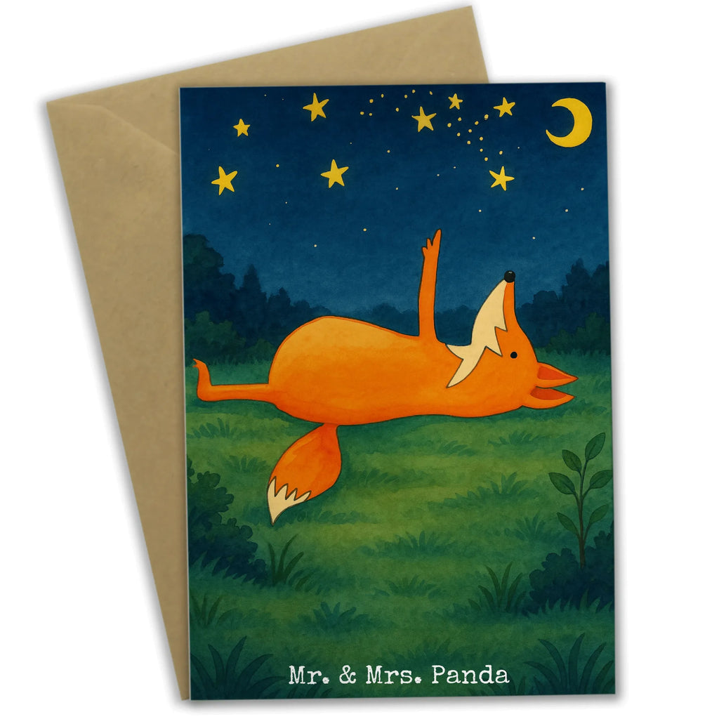 Grußkarte Fuchs Sterne Design Grußkarte, Klappkarte, Einladungskarte, Glückwunschkarte, Hochzeitskarte, Geburtstagskarte, Karte, Ansichtskarten, Fuchs, Füchse, tröstende Worte, Spruch positiv, Spruch schön, Romantik, Always Look on the Bright Side of Life