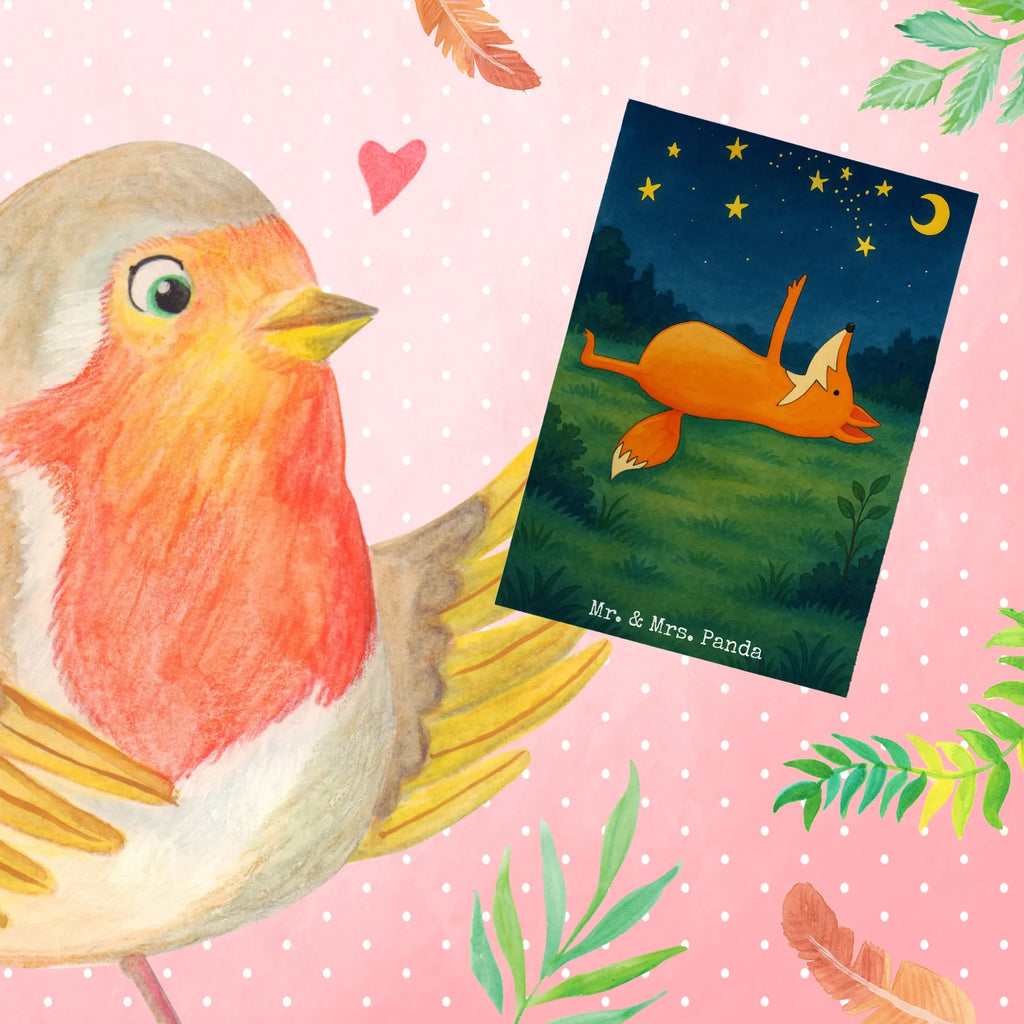 Grußkarte Fuchs Sterne Design Grußkarte, Klappkarte, Einladungskarte, Glückwunschkarte, Hochzeitskarte, Geburtstagskarte, Karte, Ansichtskarten, Fuchs, Füchse, tröstende Worte, Spruch positiv, Spruch schön, Romantik, Always Look on the Bright Side of Life