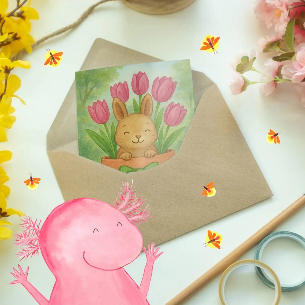 Grußkarte Hase Tulpen Design Grußkarte, Klappkarte, Einladungskarte, Glückwunschkarte, Hochzeitskarte, Geburtstagskarte, Karte, Ansichtskarten, Ostern, Osterhase, Ostergeschenke, Osternest, Osterdeko, Geschenke zu Ostern, Ostern Geschenk, Ostergeschenke Kinder, Ostern Kinder, Hase, Ostergeschenk, Tulpen, Blumenstrauß, Alternative zu Blumen