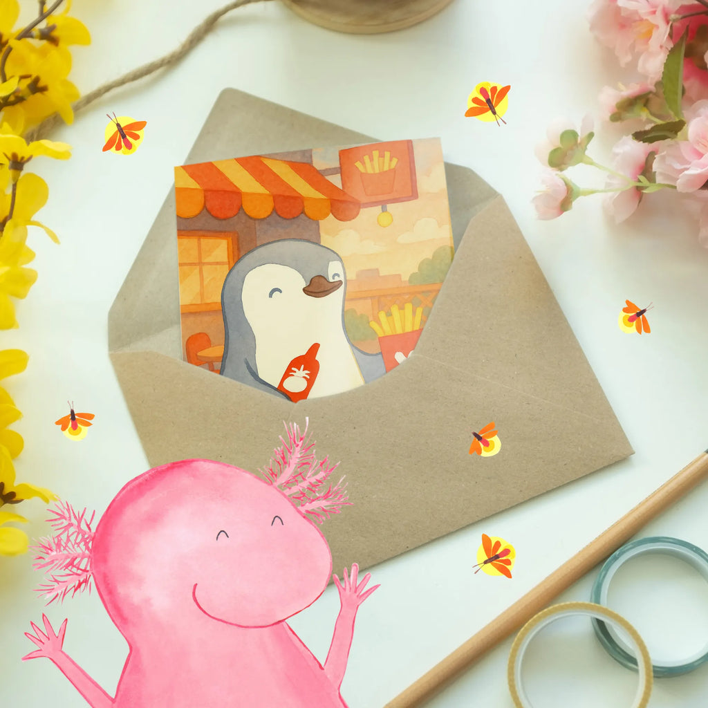 Grußkarte Pinguin Pommes Design Grußkarte, Klappkarte, Einladungskarte, Glückwunschkarte, Hochzeitskarte, Geburtstagskarte, Karte, Ansichtskarten, Liebe, Partner, Freund, Freundin, Ehemann, Ehefrau, Heiraten, Verlobung, Heiratsantrag, Liebesgeschenk, Jahrestag, Hocheitstag, Valentinstag, Geschenk für Frauen, Hochzeitstag, Mitbringsel, Geschenk für Freundin, Geschenk für Partner, Liebesbeweis, für Männer, für Ehemann