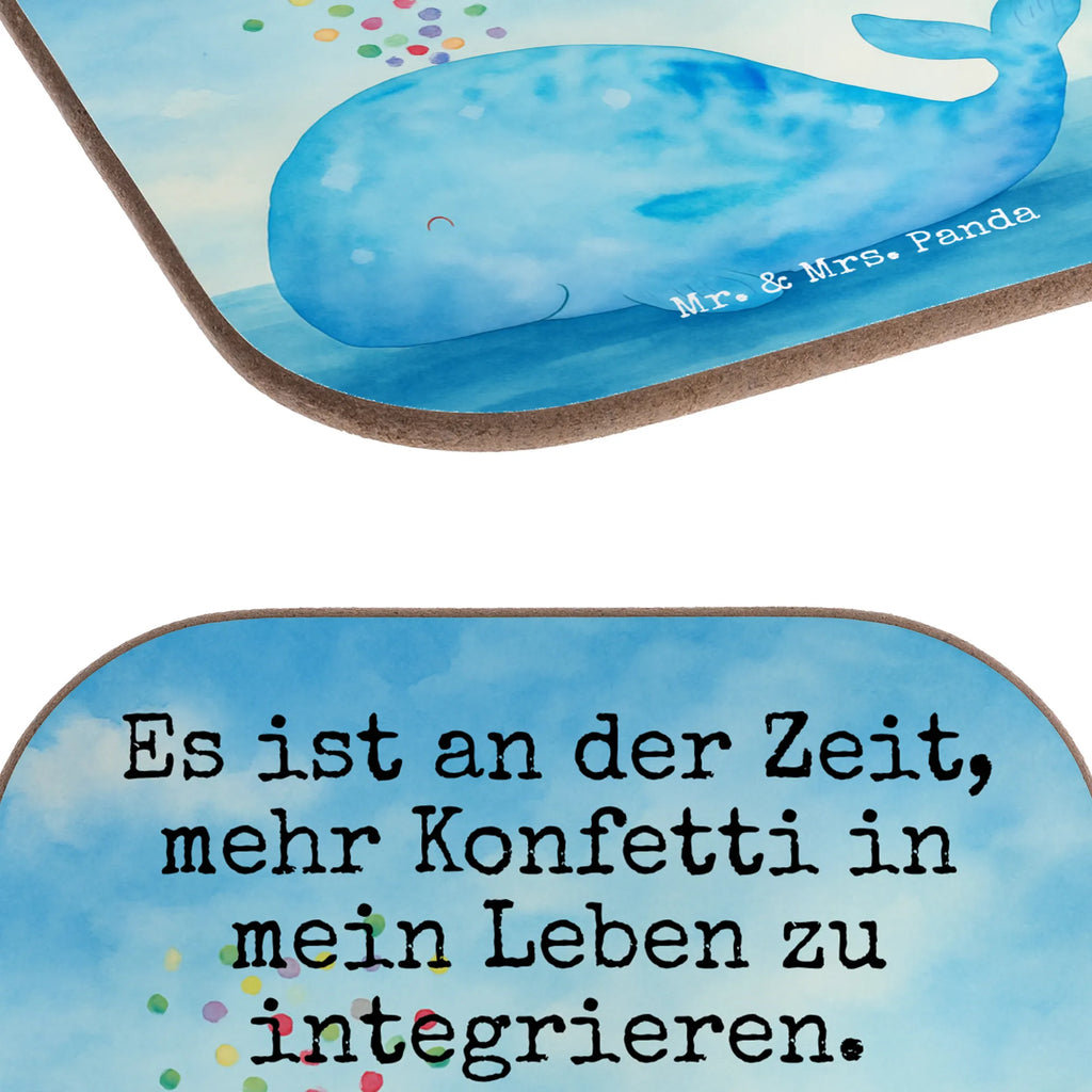 Untersetzer Wal Konfetti Design