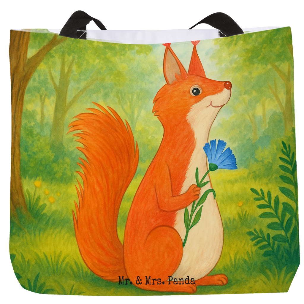 Shopper Eichhörnchen Blume Design Beutel, Einkaufstasche, Tasche, Strandtasche, Einkaufsbeutel, Shopper, Schultasche, Freizeittasche, Tragebeutel, Schulbeutel, Alltagstasche, Tiermotive, Gute Laune, lustige Sprüche, Tiere, Eichhörnchen, Eichhorn, Spruch positiv, Lachen, Spaß, Motivation Sprüche, Motivation Bilder, glücklich Spruch, Spruch Deko
