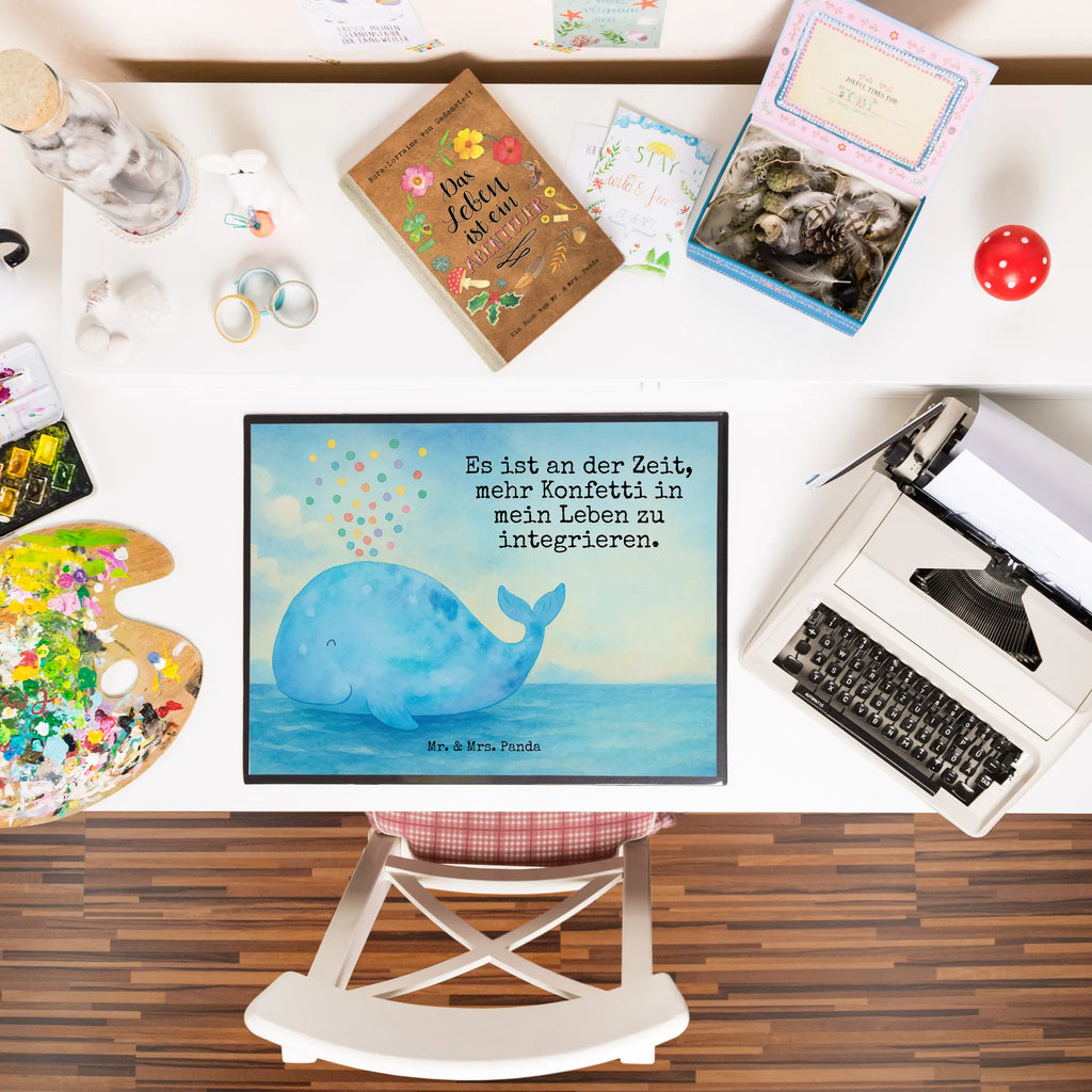 Schreibtischunterlage Wal Konfetti Design