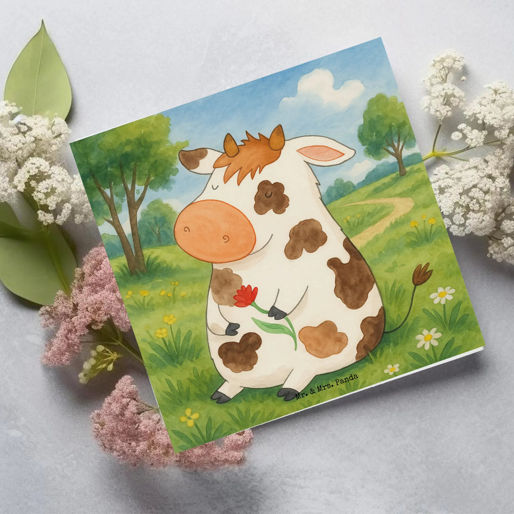 Deluxe Card Cow Design Karte, Grußkarte, Klappkarte, Einladungskarte, Glückwunschkarte, Hochzeitskarte, Geburtstagskarte, Hochwertige Grußkarte, Hochwertige Klappkarte, Bauernhof, Hoftiere, Landwirt, Landwirtin, Kuh, Kühe, Träume, Flausen, Spruch, Magie, Motivtion, Hof, Milch, Milchkuh