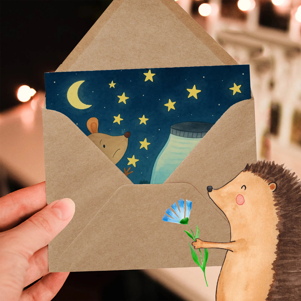 Deluxe Card Mouse Stars Design Klappkarte, Karte, Hochwertige Grußkarte, Grußkarte, Hochwertige Klappkarte, Glückwunschkarte, Geburtstagskarte, Hochzeitskarte, Einladungskarte, Tiermotive, Gute Laune, lustige Sprüche, Tiere, Taufe, Hoffnung, erstes Kind, Träume, Wunsch, Kind, Geburtstag, Sterne, Geburt, Kindergeburtstag, Schwangerschaft, Taufgeschenk, Maus