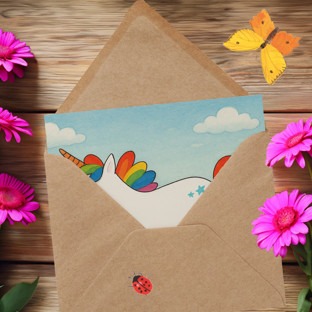 Deluxe Card unicorn happy Design Karte, Grußkarte, Klappkarte, Einladungskarte, Glückwunschkarte, Hochzeitskarte, Geburtstagskarte, Hochwertige Grußkarte, Hochwertige Klappkarte, Einhorn, Einhörner, Einhorn Deko, Unicorn, glücklich, fröhlich, Spaß, Freude, Lebensfreude, witzig, spannend, Lächeln, Lachen