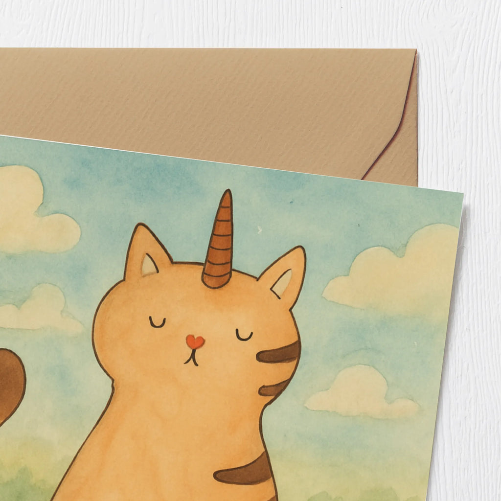 Deluxe Card unicorn Cat Design Karte, Grußkarte, Klappkarte, Einladungskarte, Glückwunschkarte, Hochzeitskarte, Geburtstagskarte, Hochwertige Grußkarte, Hochwertige Klappkarte, Einhorn, Einhörner, Einhorn Deko, Unicorn, Katzer, Mieze, Regenbogen, Glitzer, Einhornpower, Erwachsenwerden, Katze, Katzenhorn, Einhornkatze, Kittyhorn
