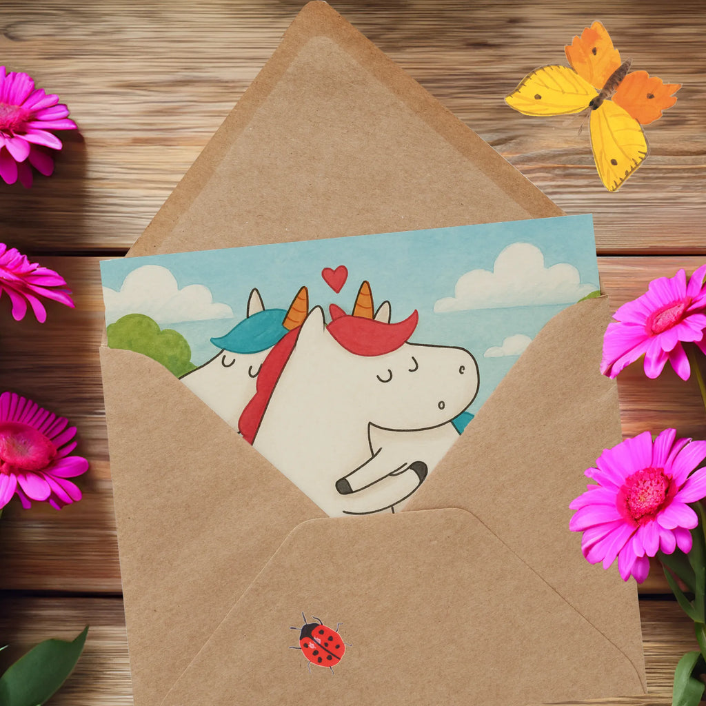 Deluxe Card unicorn communication Design Karte, Grußkarte, Klappkarte, Einladungskarte, Glückwunschkarte, Hochzeitskarte, Geburtstagskarte, Hochwertige Grußkarte, Hochwertige Klappkarte, Einhorn, Einhörner, Einhorn Deko, Unicorn, Valentinstag, Valentine, Liebe, Geschenk, Partner, Ehe, lustig, witzig, Spruch