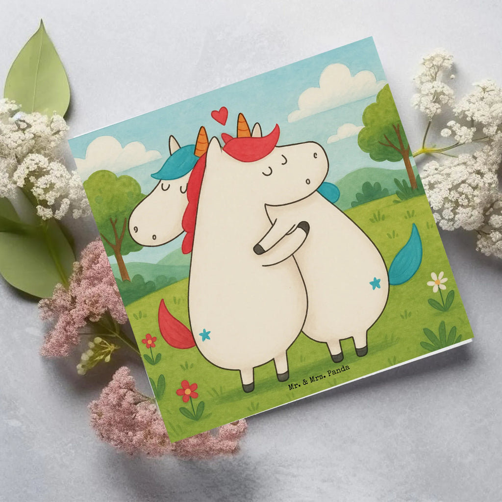 Deluxe Card unicorn communication Design Karte, Grußkarte, Klappkarte, Einladungskarte, Glückwunschkarte, Hochzeitskarte, Geburtstagskarte, Hochwertige Grußkarte, Hochwertige Klappkarte, Einhorn, Einhörner, Einhorn Deko, Unicorn, Valentinstag, Valentine, Liebe, Geschenk, Partner, Ehe, lustig, witzig, Spruch