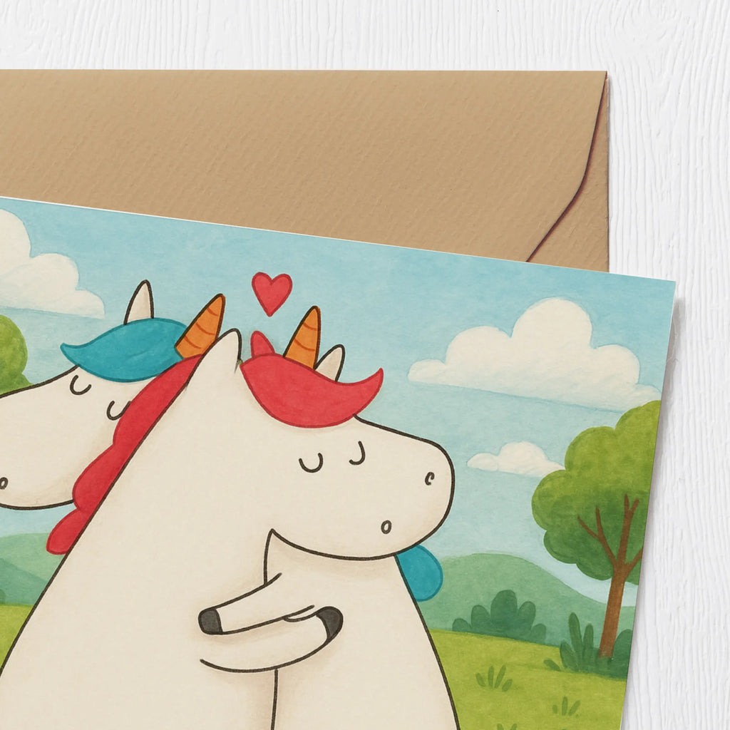 Deluxe Card unicorn communication Design Karte, Grußkarte, Klappkarte, Einladungskarte, Glückwunschkarte, Hochzeitskarte, Geburtstagskarte, Hochwertige Grußkarte, Hochwertige Klappkarte, Einhorn, Einhörner, Einhorn Deko, Unicorn, Valentinstag, Valentine, Liebe, Geschenk, Partner, Ehe, lustig, witzig, Spruch