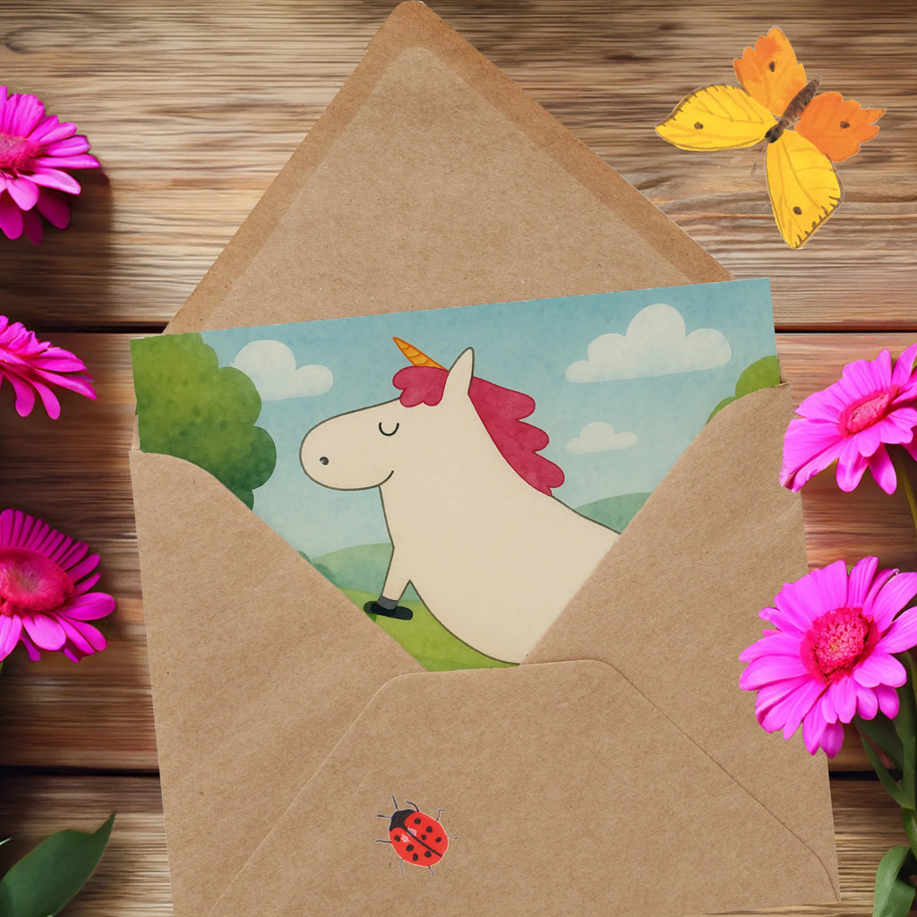 Deluxe Card unicorn cyclist Design Karte, Grußkarte, Klappkarte, Einladungskarte, Glückwunschkarte, Hochzeitskarte, Geburtstagskarte, Hochwertige Grußkarte, Hochwertige Klappkarte, Einhorn, Einhörner, Einhorn Deko, Unicorn, Radfahren, Radfahrer, Rad, Bike, Feenstaub, Konfetti, Luxusproblem, Kummer, Liebeskummer