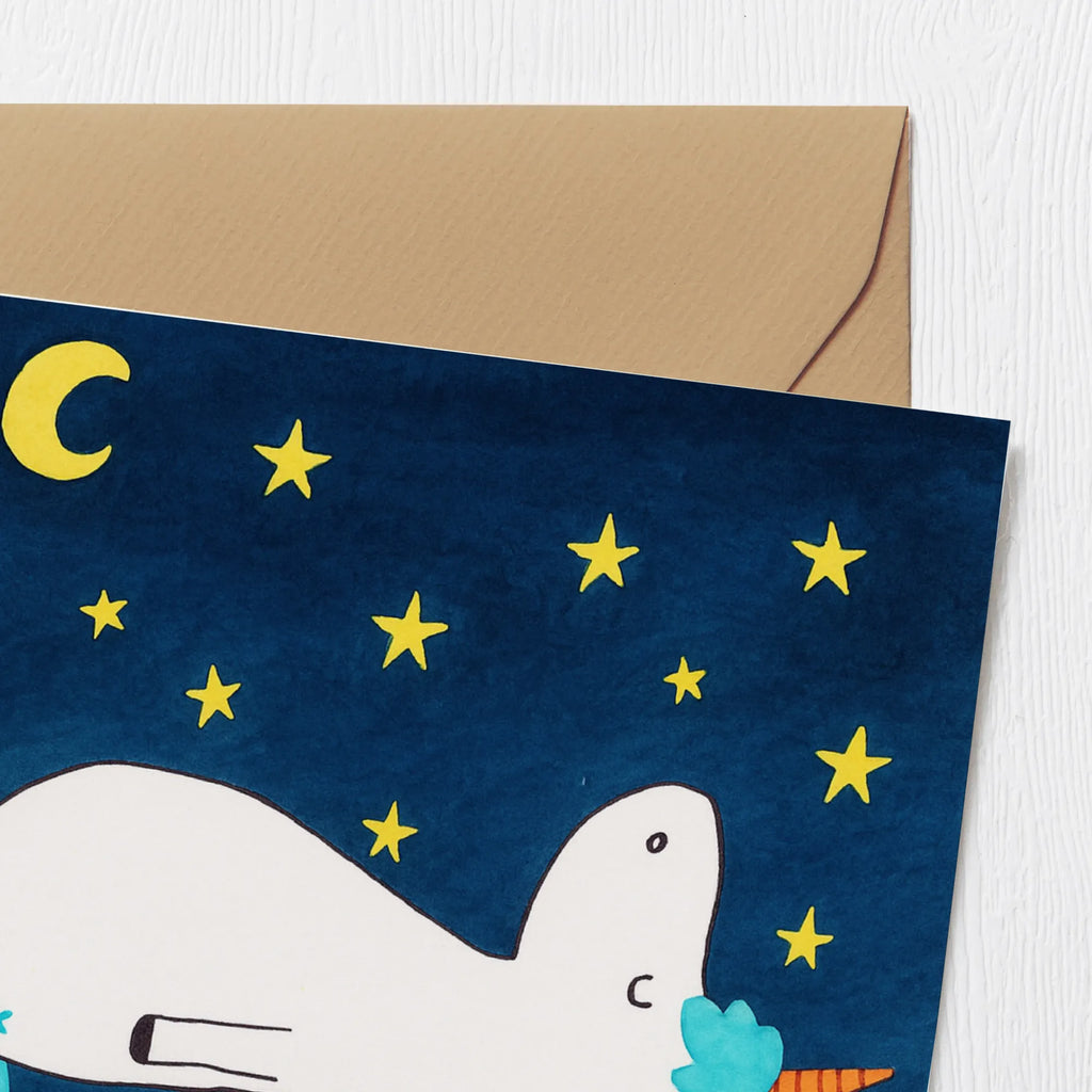 Deluxe Karte Einhorn Sternenhimmel Design Karte, Grußkarte, Klappkarte, Einladungskarte, Glückwunschkarte, Hochzeitskarte, Geburtstagskarte, Hochwertige Grußkarte, Hochwertige Klappkarte, Einhorn, Einhörner, Einhorn Deko, Unicorn, Sterne, Dachschaden, Verrückt, Sternenhimmel