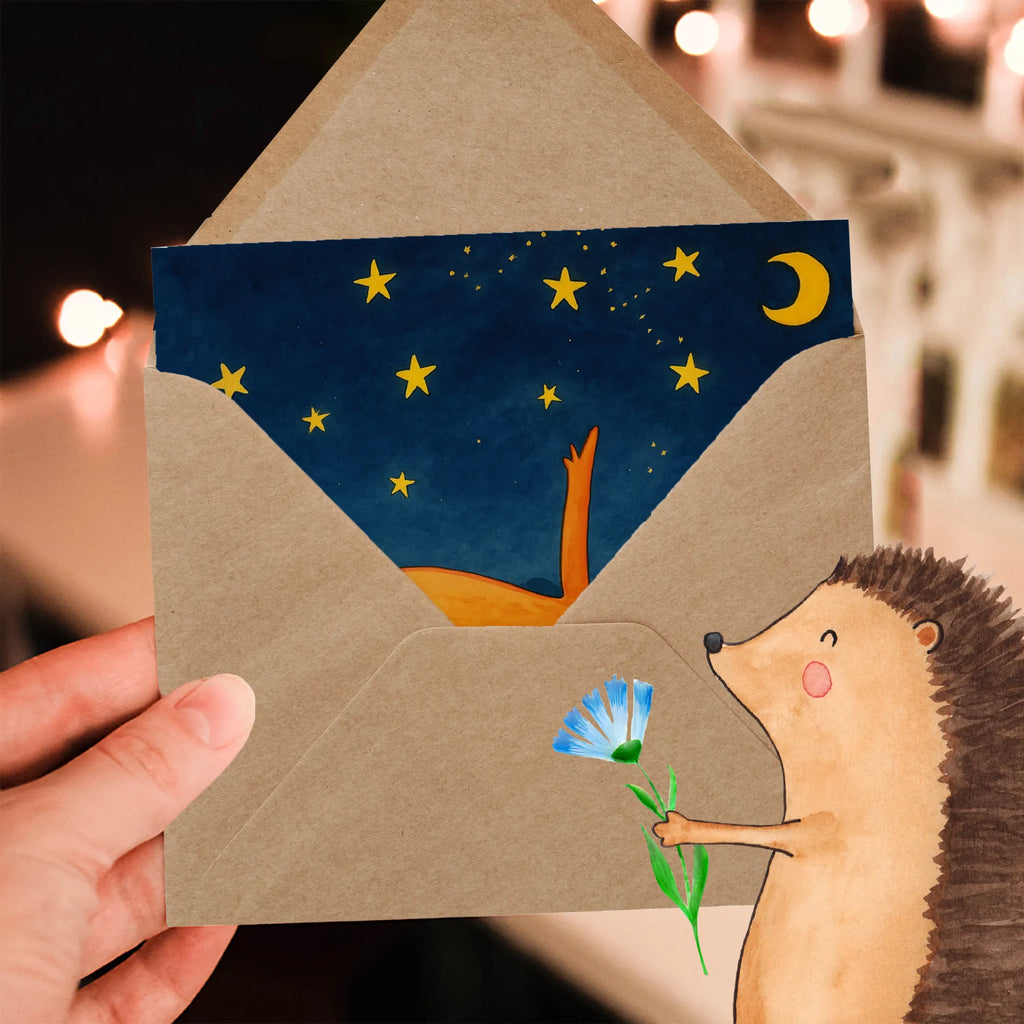 Deluxe Card Fox Stars Design Karte, Grußkarte, Klappkarte, Einladungskarte, Glückwunschkarte, Hochzeitskarte, Geburtstagskarte, Hochwertige Grußkarte, Hochwertige Klappkarte, Fuchs, Füchse, tröstende Worte, Spruch positiv, Spruch schön, Romantik, Always Look on the Bright Side of Life