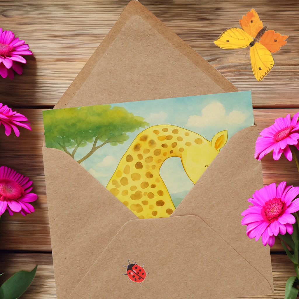 Deluxe Card giraffe child Design Karte, Grußkarte, Klappkarte, Einladungskarte, Glückwunschkarte, Hochzeitskarte, Geburtstagskarte, Hochwertige Grußkarte, Hochwertige Klappkarte, Afrika, Wildtiere, Giraffe, Kind, Mutter, Mama, Tochter, Sohn, Lieblingsmensch