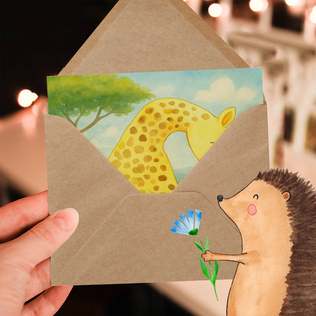 Deluxe Card giraffe child Design Karte, Grußkarte, Klappkarte, Einladungskarte, Glückwunschkarte, Hochzeitskarte, Geburtstagskarte, Hochwertige Grußkarte, Hochwertige Klappkarte, Afrika, Wildtiere, Giraffe, Kind, Mutter, Mama, Tochter, Sohn, Lieblingsmensch
