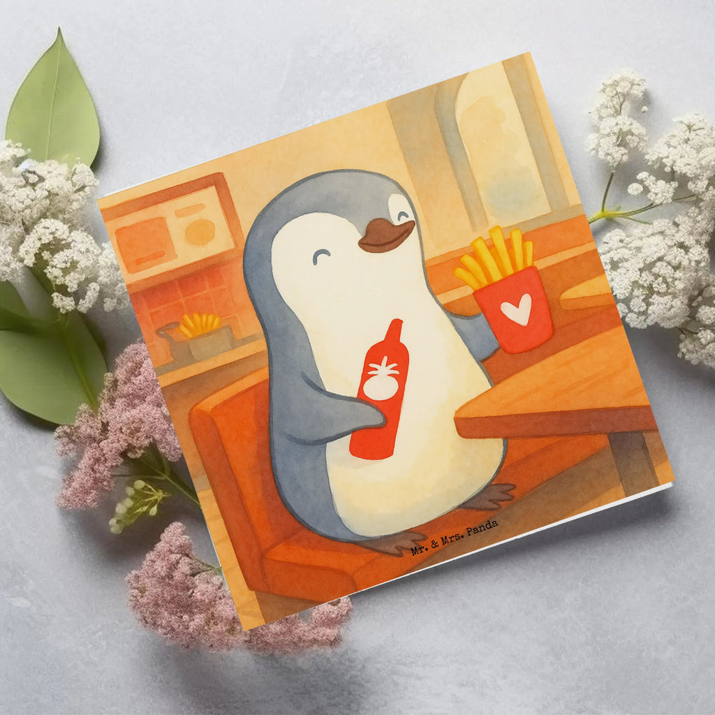 Deluxe Card penguin French fries Design Karte, Grußkarte, Klappkarte, Einladungskarte, Glückwunschkarte, Hochzeitskarte, Geburtstagskarte, Hochwertige Grußkarte, Hochwertige Klappkarte, Liebe, Partner, Freund, Freundin, Ehemann, Ehefrau, Heiraten, Verlobung, Heiratsantrag, Liebesgeschenk, Jahrestag, Hocheitstag, Valentinstag, Geschenk für Frauen, Hochzeitstag, Mitbringsel, Geschenk für Freundin, Geschenk für Partner, Liebesbeweis, für Männer, für Ehemann