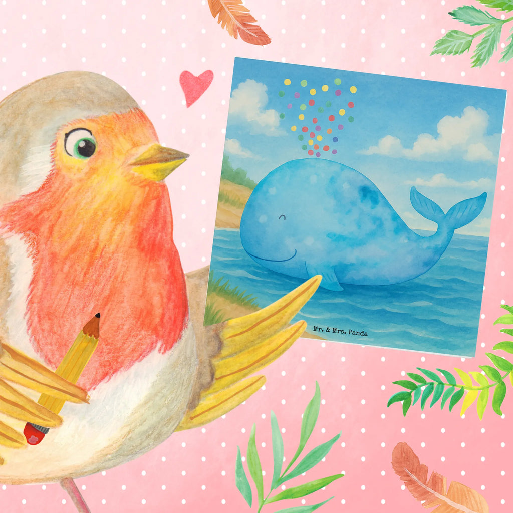 Deluxe Card whale confetti Design Karte, Grußkarte, Klappkarte, Einladungskarte, Glückwunschkarte, Hochzeitskarte, Geburtstagskarte, Hochwertige Grußkarte, Hochwertige Klappkarte, Meerestiere, Meer, Urlaub, Wal, Konfetti, Wale, Motivation, Neuanfang, Trennung, Diät, Abnehmen, Neustart, Lebensabschnitt, Geburtstag