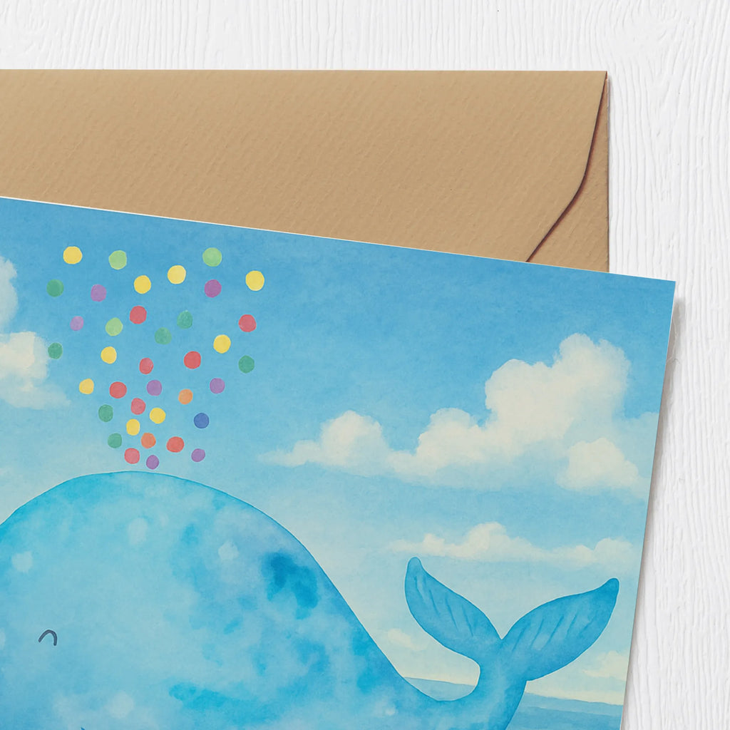 Deluxe Card whale confetti Design Karte, Grußkarte, Klappkarte, Einladungskarte, Glückwunschkarte, Hochzeitskarte, Geburtstagskarte, Hochwertige Grußkarte, Hochwertige Klappkarte, Meerestiere, Meer, Urlaub, Wal, Konfetti, Wale, Motivation, Neuanfang, Trennung, Diät, Abnehmen, Neustart, Lebensabschnitt, Geburtstag