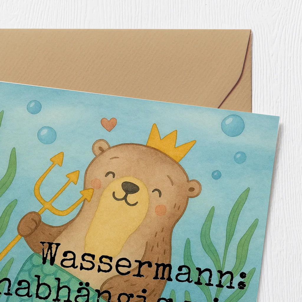 Deluxe Karte Wassermann Astrologie Design Karte, Grußkarte, Klappkarte, Einladungskarte, Glückwunschkarte, Hochzeitskarte, Geburtstagskarte, Hochwertige Grußkarte, Hochwertige Klappkarte, Tierkreiszeichen, Sternzeichen, Horoskop, Astrologie, Aszendent, Wassermann, Geburtstagsgeschenk, Geschenk