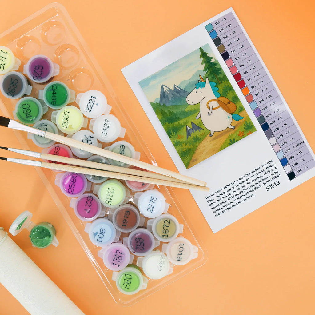 Paint by Numbers unicorn climber Design Künstler, Bastelidee, Kunstwerk, Kreativität, Ausmalbild, Baseln, DIY, Malen nach Zahlen, Malen, Einhorn, Einhörner, Einhorn Deko, Unicorn, Reisen, Entdecker, Berge, Urlaub, Bergsteiger, Abenteuer, Weltreise, Weltenbummler, Abenteurer