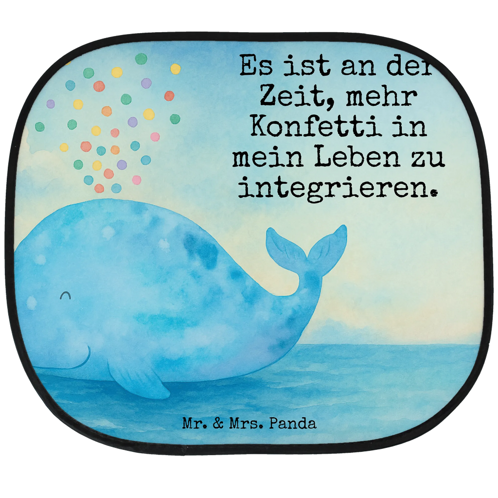 Sonnenschutz Auto Seitenscheibe Wal Konfetti Design