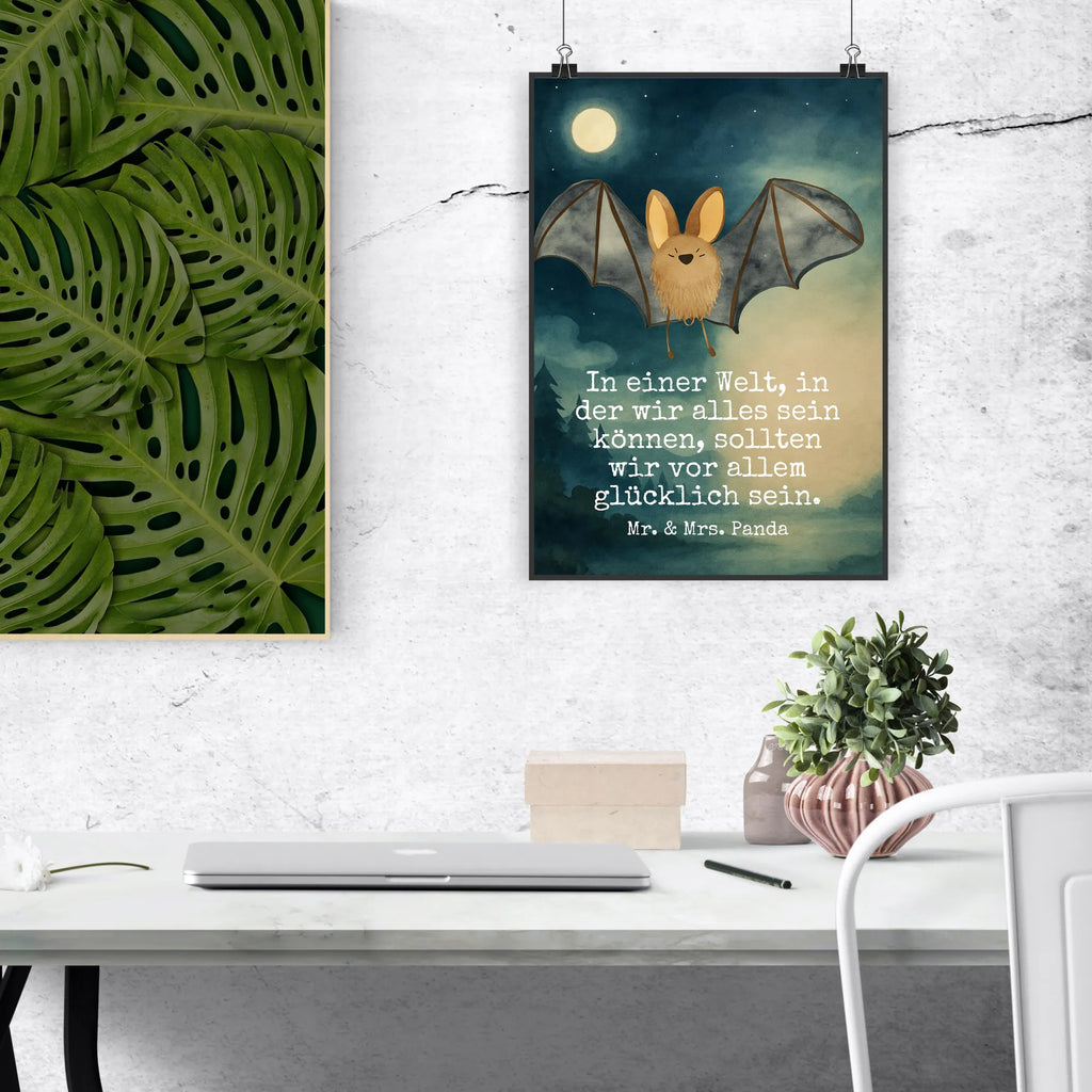 Poster Fledermaus Flügel Design