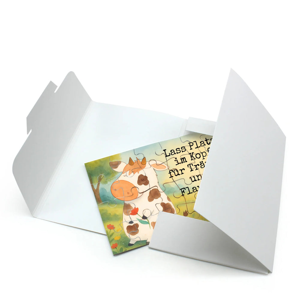 Puzzle Cow Design Puzzle, Bauernhof, Hoftiere, Landwirt, Landwirtin, Kuh, Kühe, Träume, Flausen, Spruch, Magie, Motivtion, Hof, Milch, Milchkuh