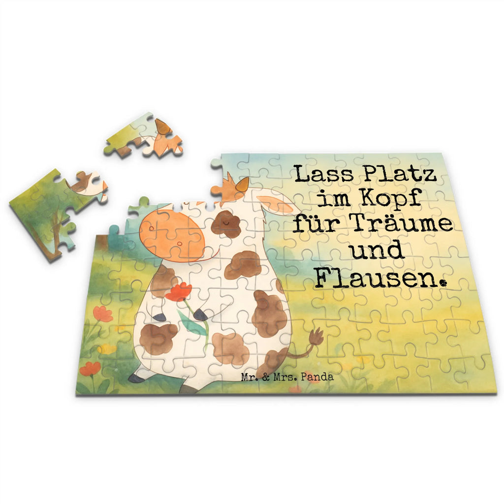 Puzzle Cow Design Puzzle, Bauernhof, Hoftiere, Landwirt, Landwirtin, Kuh, Kühe, Träume, Flausen, Spruch, Magie, Motivtion, Hof, Milch, Milchkuh