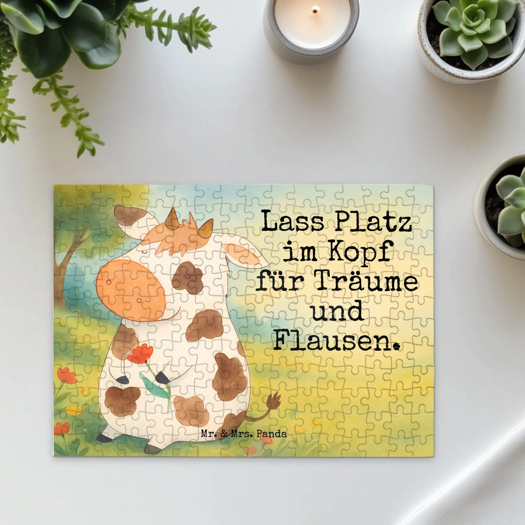 Puzzle Cow Design Puzzle, Bauernhof, Hoftiere, Landwirt, Landwirtin, Kuh, Kühe, Träume, Flausen, Spruch, Magie, Motivtion, Hof, Milch, Milchkuh