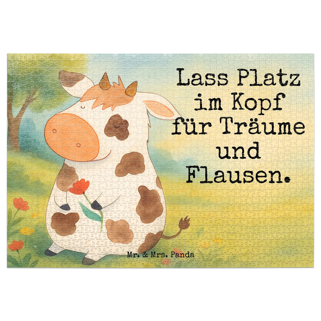 Puzzle Cow Design Puzzle, Bauernhof, Hoftiere, Landwirt, Landwirtin, Kuh, Kühe, Träume, Flausen, Spruch, Magie, Motivtion, Hof, Milch, Milchkuh