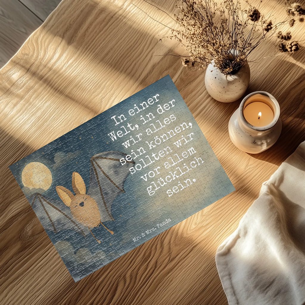 Puzzle Fledermaus Flügel Design Puzzle, Tiermotive, Gute Laune, lustige Sprüche, Tiere