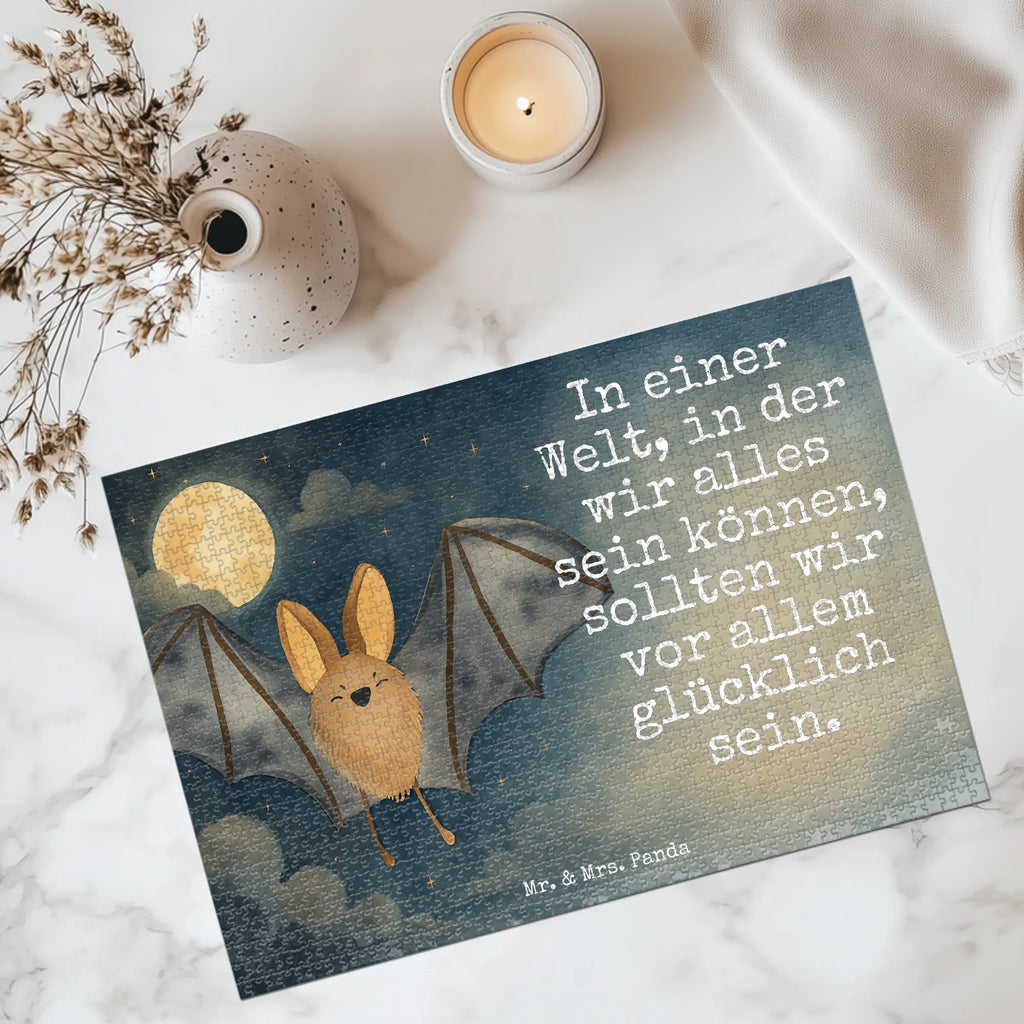 Puzzle Fledermaus Flügel Design Puzzle, Tiermotive, Gute Laune, lustige Sprüche, Tiere